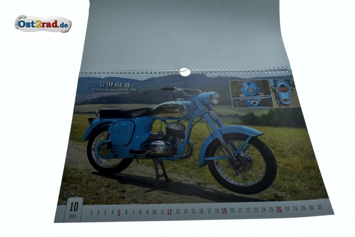 Kalender 2025 JAWA und CZ Modelle