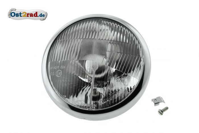 Reflektor Halogen H4 für AWO 12V mit E-Prüfzeichen, Komplett - Set