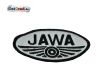 Aufnäher Jawa Logo oval klein grau-schwarz